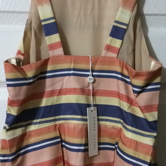 Paper Crown Pleated Cotton A-Line Dress - Picture 4 of 5